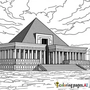 coloring page of luxor temple