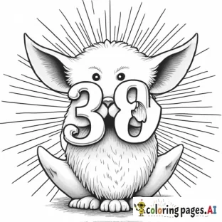 Coloring page with the following words: 30 & triumphant