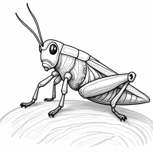 coloring pages of grasshoppers