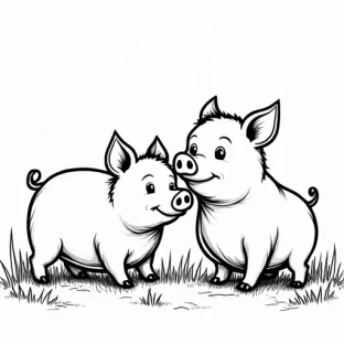 coloring pages of the three little pigs