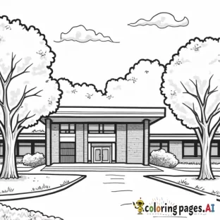 create a coloring page of cherry creek high school