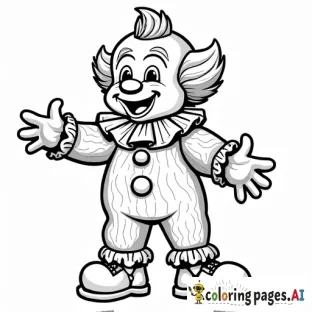 create an art the clown terrifier coloring and activity book