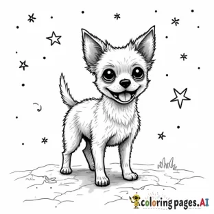 Create Christmas New Year Pages with Chinese Crested Chihuahua Mix (Benji the Chi-Chi) 10 pages