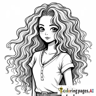 Curly hair woman magic adventure attack