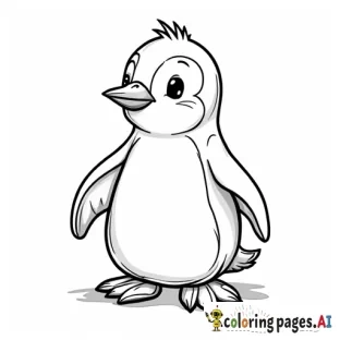 cute baby penguin cartoon