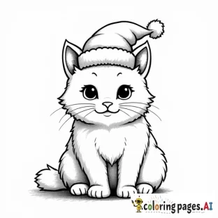 cute cat santa hat