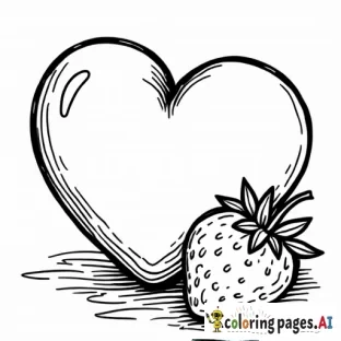 cute hearts in strawberries on the side