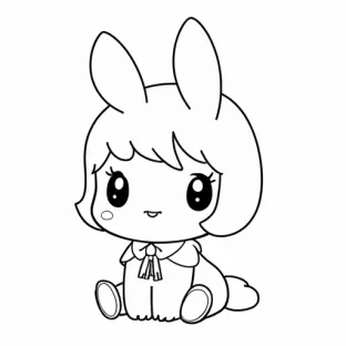 cute my melody coloring pages