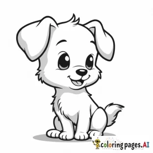 cute puppy carton detail