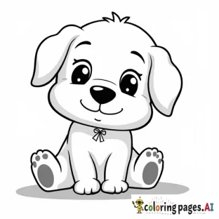 cute puppy carton with a bit of detale