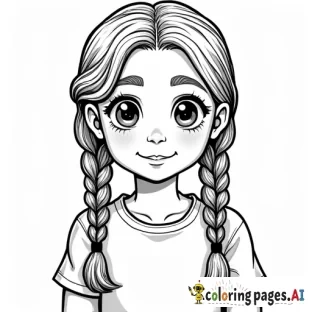 cute, young latina girl with braids