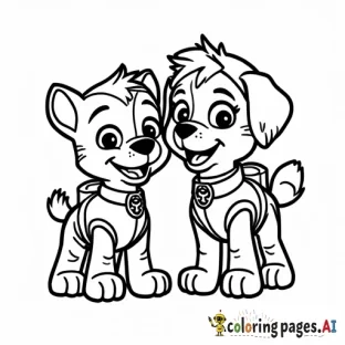 daniel tiger and skye paw patrol playing