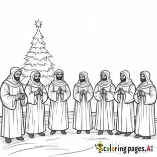 diverse choir singing at Christmas