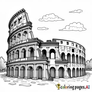 early elementary students rome coloring sheets colloseum