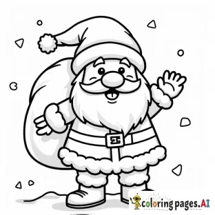 easy color by number santa page for kids
