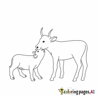 feeding a bottle to a calf