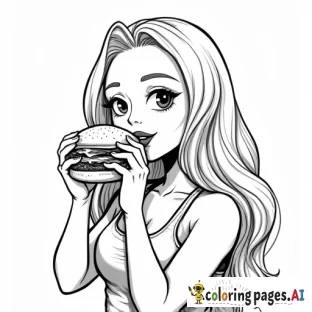 fit girl eating a BIG JUICY BURGER