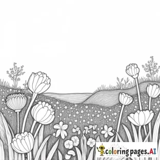 flowers in a large field