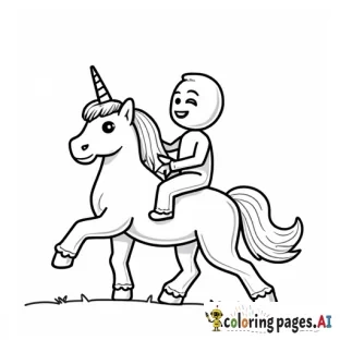 Gingerbread riding unicorn