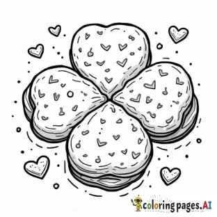 girl scout cookies with hearts and girl scou