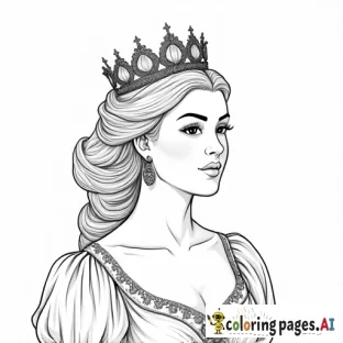 GORGEUS QUEEN PORTRAIT, IN CLASSIC ROOM