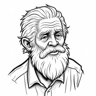 grandpa coloring page
