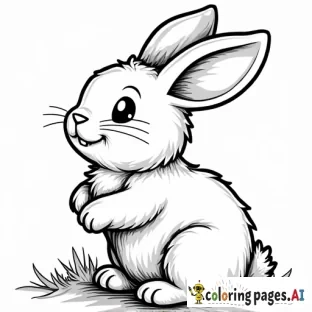 Halloween coloring pages with a rabbit