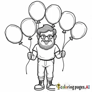 “Happy Birthday Great Grandpa” with balloons