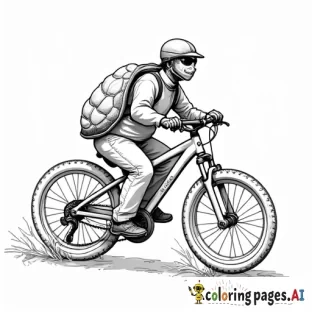 Have turtles riding a bike