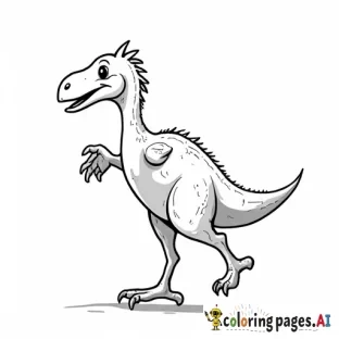 "Hooray! Something fun is happening." (A Compsognathus jumping with joy.)