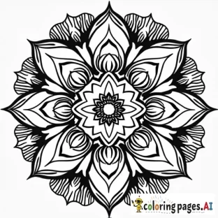 i need a paint by numbers mandala please