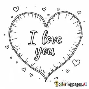 indonesia flag and mexico flag in the top corners with the words, "I love you", in the middle of the page with a heart surrounding the words. little hearts are randomized on the page