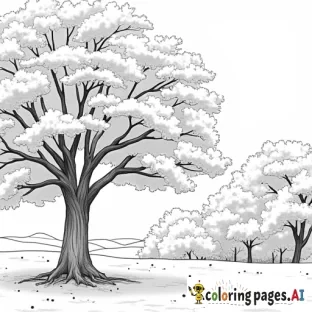 Japanese  princess cherry trees blooms maple trees