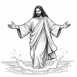jesus walks on water