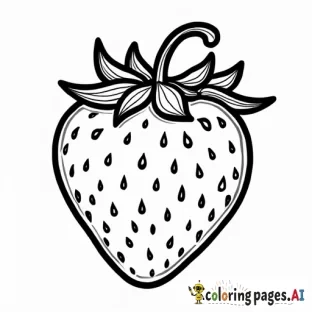 kids coloring book strawberry with kid drawing feeling