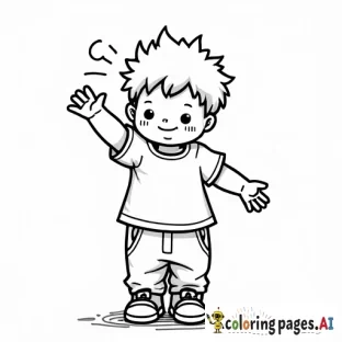 kids in shirts and pants praising