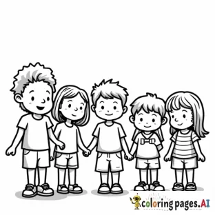 kids waiting in line for the playground