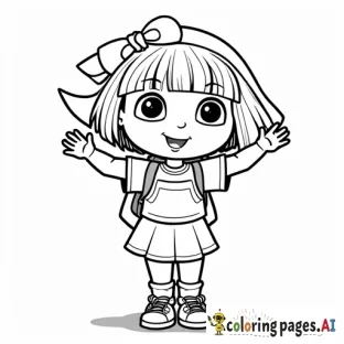 killer dora coloring page