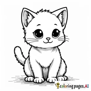 kitten coloring page