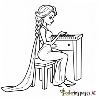elsa playing piano