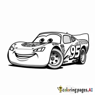 Lightning McQueen with an autozone logo