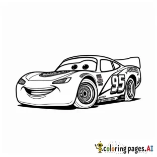 Lightning McQueen with an autozone logo