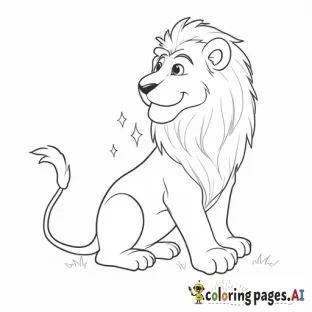 Lion king with a baby