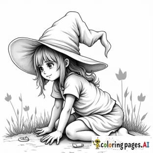 Little Girl Hurts Her Knee Because Evil Witch Attacked Her