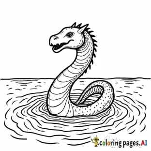 Loch Ness monster in the water