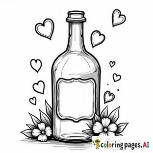 Love Potion in wine bottle