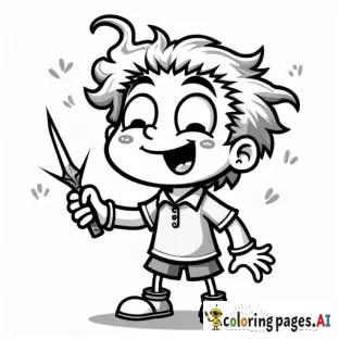 make a cartoon character that resembles an elementary teacher going mad