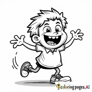 make a cartoon character that resembles an elementary teacher going mad