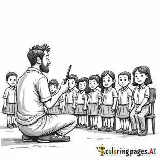 man teaching sunday shcool to a room full of children