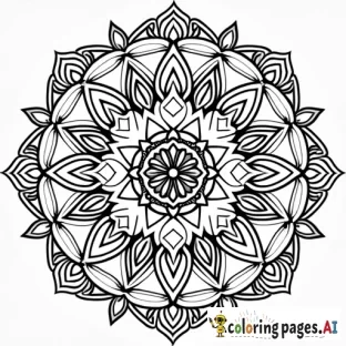 Mandala Coloring book cover for adults